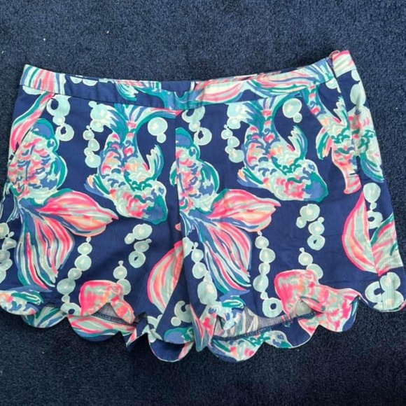 Lilly Pulitzer Pants - Lilly Pulitzer Magnolia Short, Going Coastal, True Navy